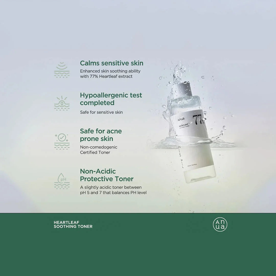 أنوا – تونر مهدّئ بخلاصة الهارتليف 77% | Anua Heartleaf 77% Toner