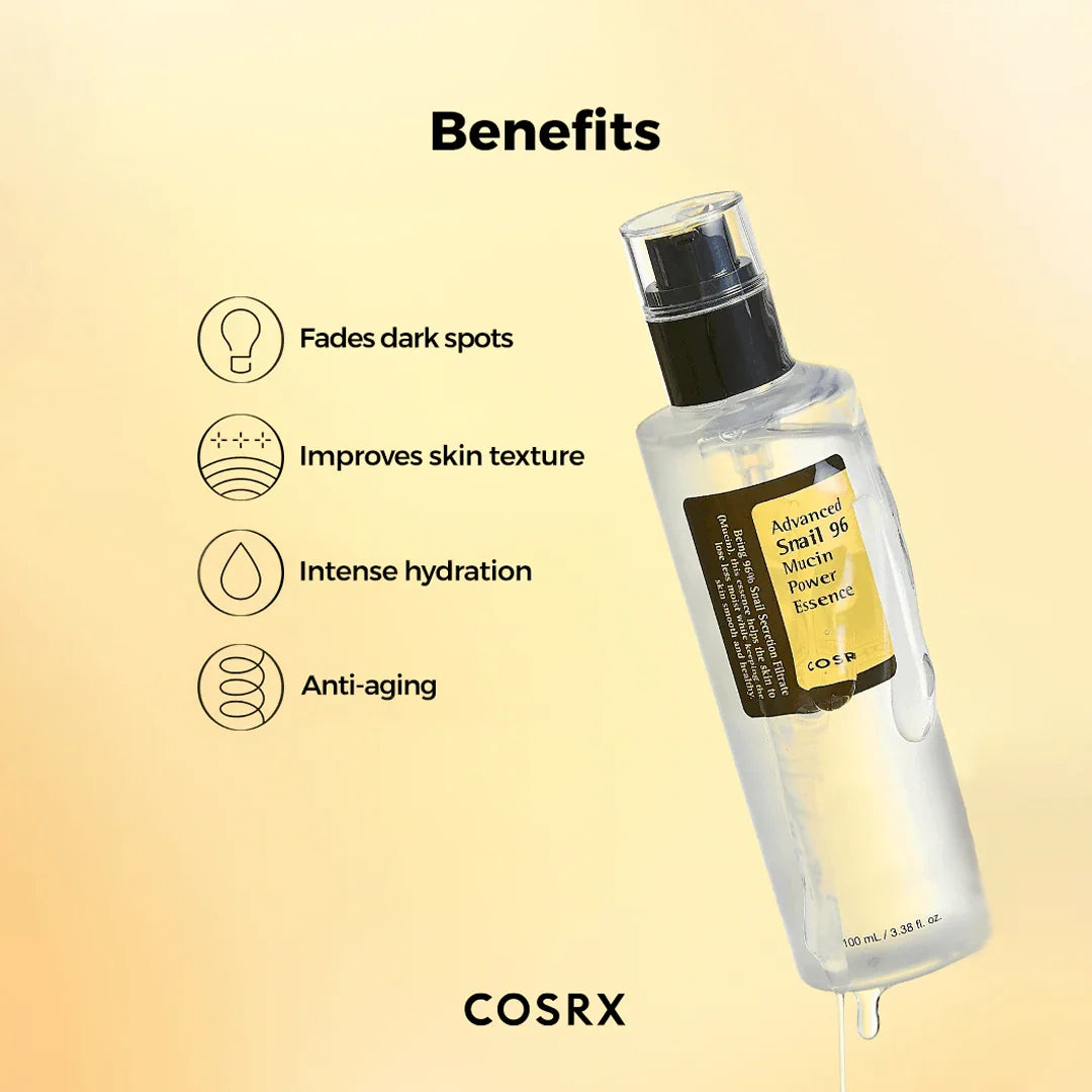 كوسركس – إيسنس بخلاصة الحلزون 96% للترطيب والإشراقة | COSRX Snail 96 Mucin