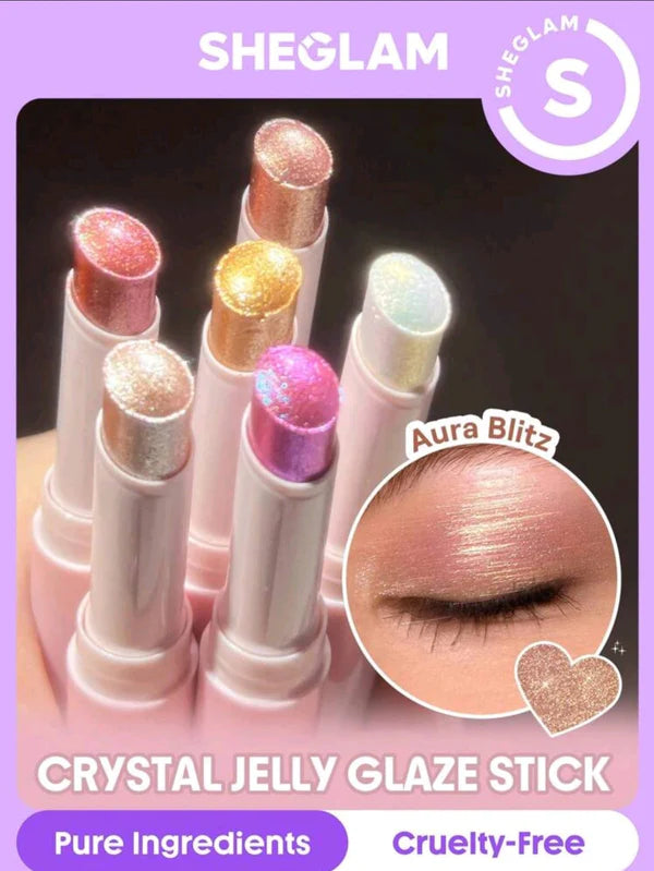 SHEGLAM Crystal Jelly Glaze Stick Eyeshadow Stick Glitter Shimmer